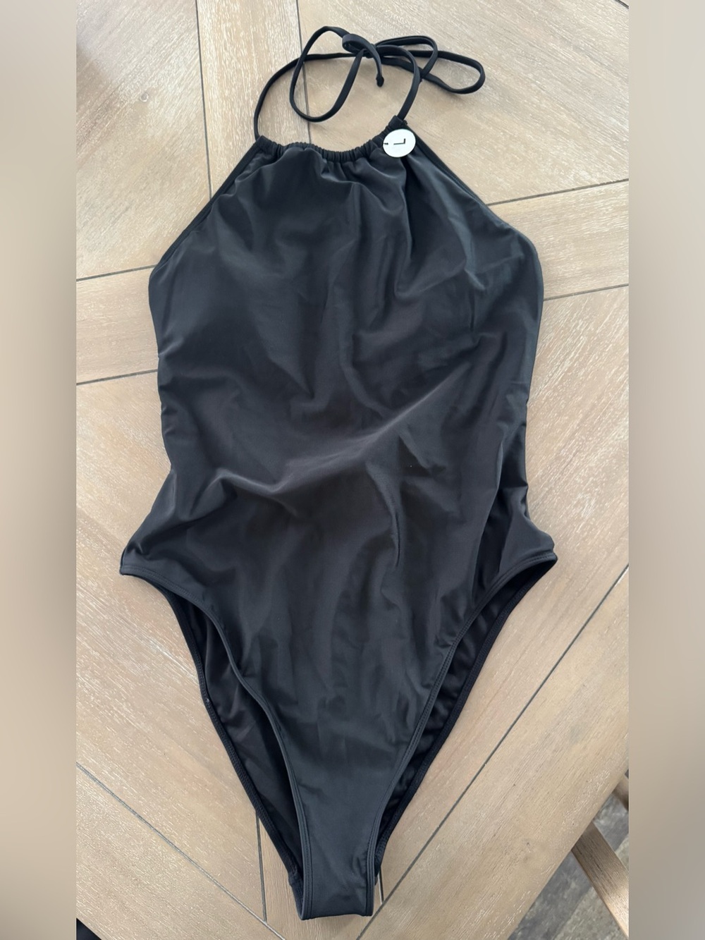 Forever 21 Black High-Neck One-Piece Swimsuit - Picture 7 of 8